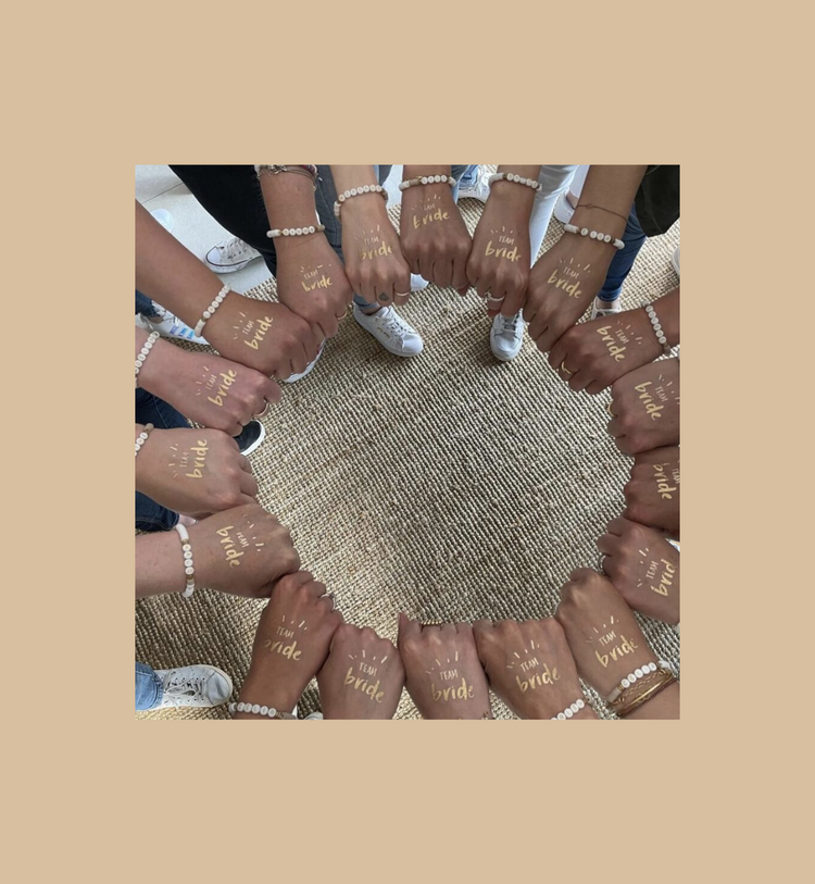 Sioou - Temporäre Tattoos Team Bride, 5 Stück