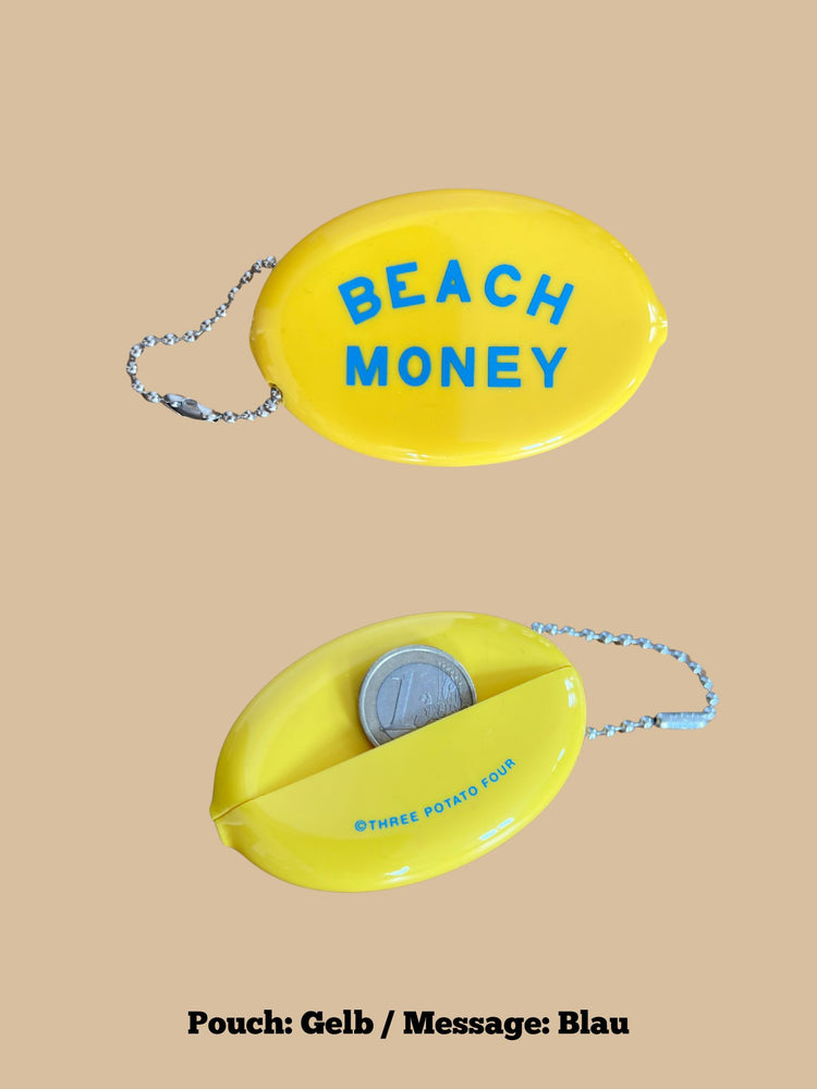 Münzbeutel (Coin Pouch) Beach Money (Pouch: Gelb, Message: Gelb)
