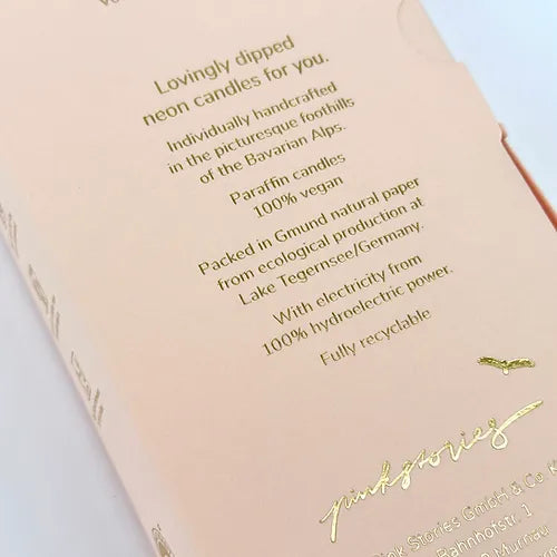 Pink Stories - Kerze Dip Dye Swirl * Happy Place