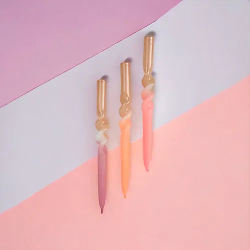 Pink Stories - Kerze Dip Dye Swirl * Happy Place