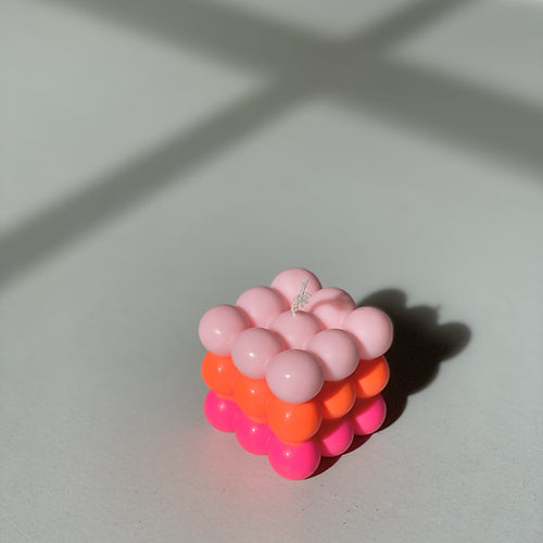 Pink Stories - Kerze Dip Dye Bubble * Bubble on the Beach