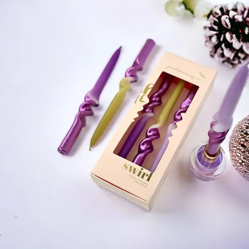 Pink Stories - Kerze Dip Dye Swirl * Eclectic Pouf