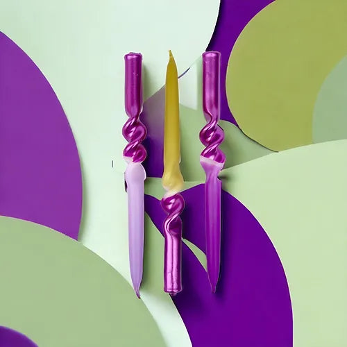 Pink Stories - Kerze Dip Dye Swirl * Eclectic Pouf