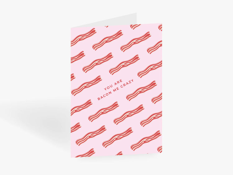 TYPEALIVE - Grußkarte / Bacon mit Umschlag