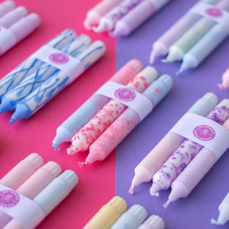 Nordtrice Candles - Kronelys Fuchsia Kerzen-Set, 3 Stück