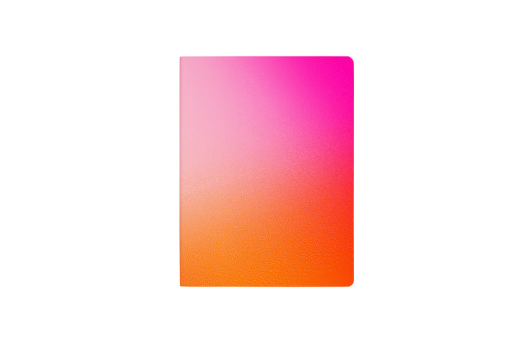 Notizblock mit dem Flexcover in den Neonfarben Pink und Orange mit Weiß von nuuna, 176 Seiten - Darstellung Vorderseite