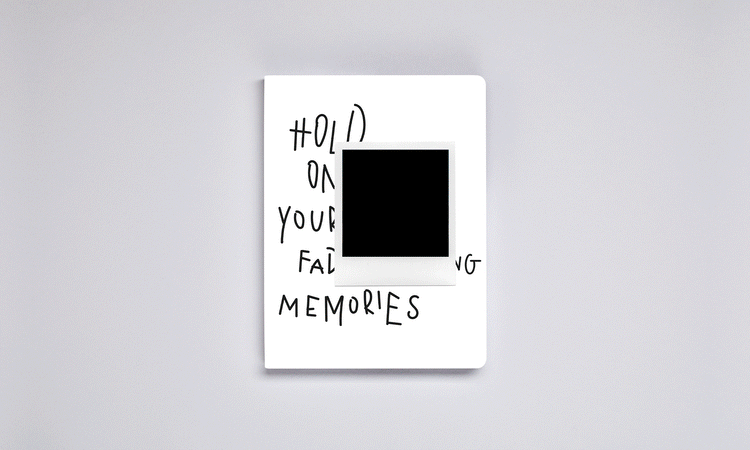 Notizbuch Graphic Thermo L - Fading Memories, 256 Seiten, Vorderseite - als gif Animation