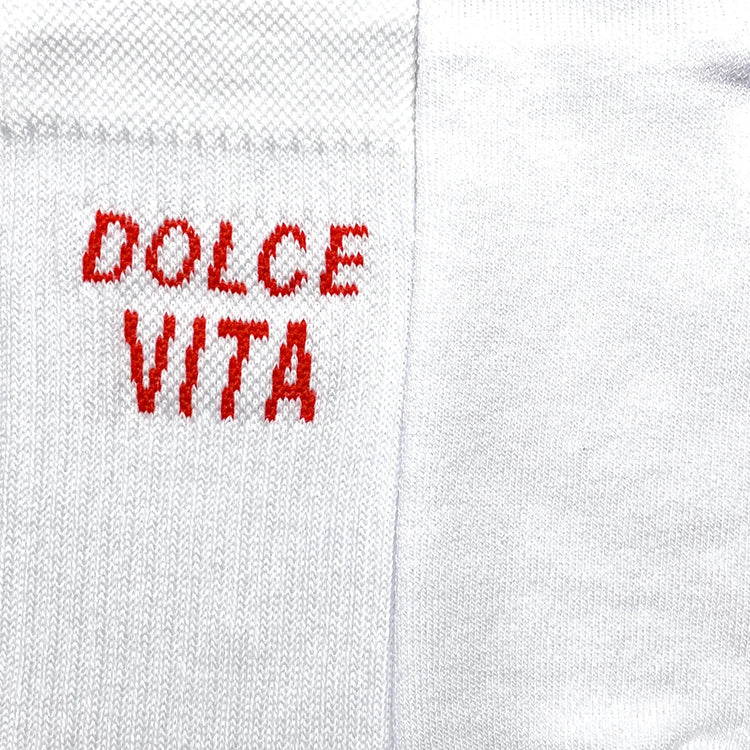 Tennissocken mit dem Schriftzug oder Statement "Dolce Vita"