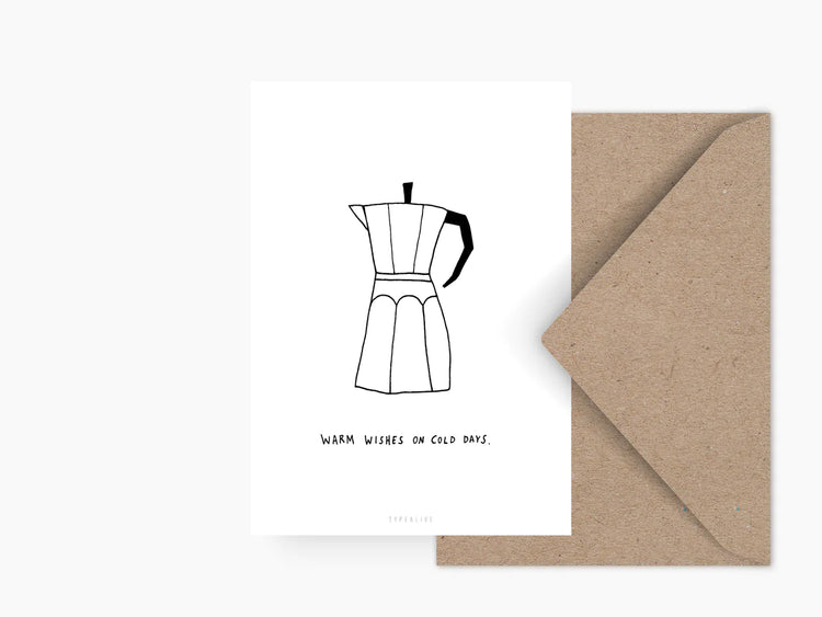 TYPEALIVE Postkarte / Cold Days & MIT Umschlag