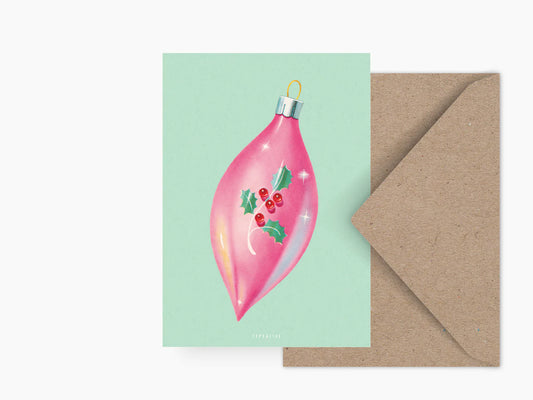 TYPEALIVE Postkarte / Retro Christmas No. 7 & MIT Umschlag