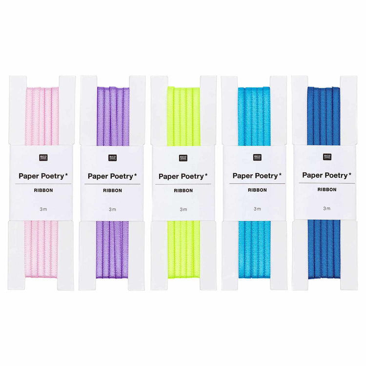 Paper Poetry - Satinband verschiedene Farben