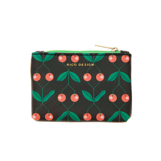 Paper Poetry - Etui Kirschen Schwarz 10,5 x 7,5 cm