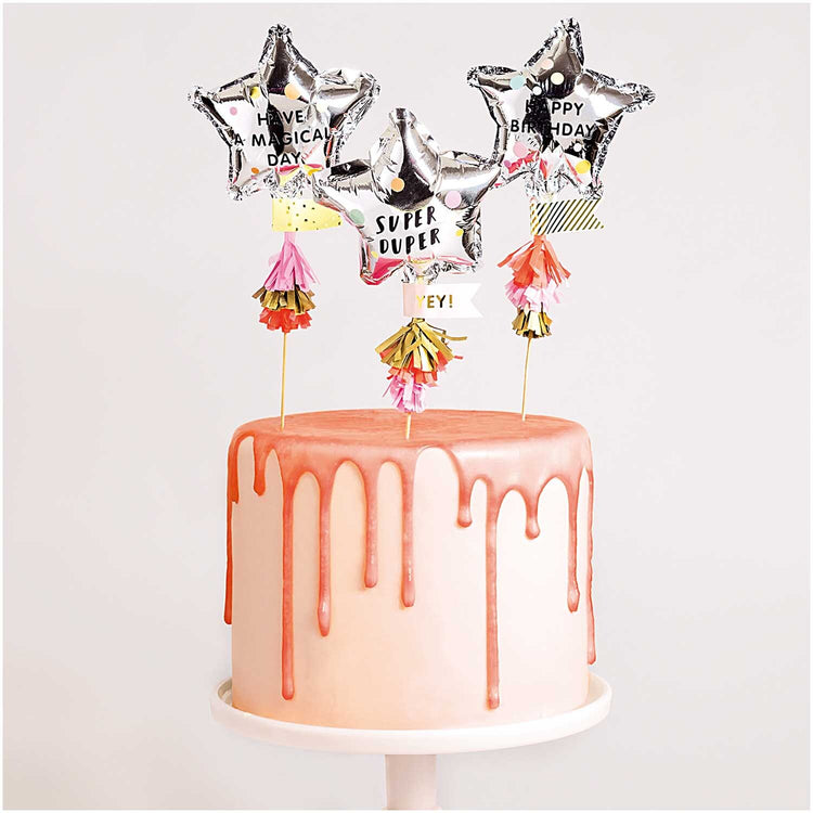 Rico Design - KUCHENTOPPER FOLIENBALLON-STERNE, 3 Stück