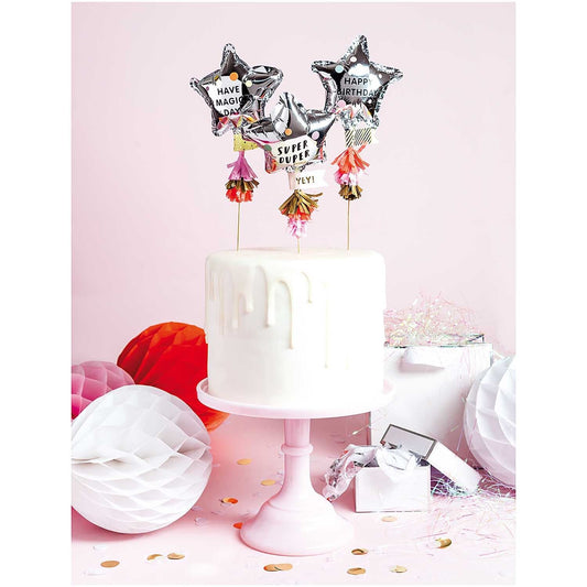 Rico Design - KUCHENTOPPER FOLIENBALLON-STERNE, 3 Stück
