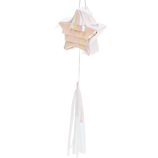 Rico Design - MINI-PINATA MIT QUASTE STERN 10,5 x 10,5 x 3,5 cm, verschiedene Farben