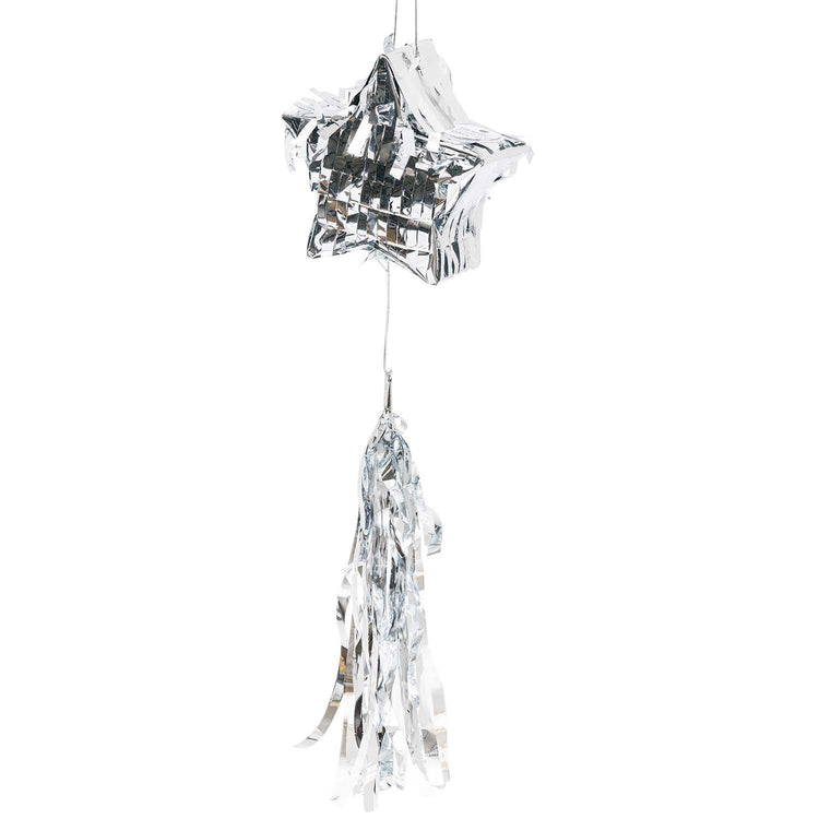 Rico Design - MINI-PINATA MIT QUASTE STERN 10,5 x 10,5 x 3,5 cm, Silber