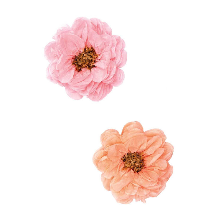 Rico Design - Seidenpapierblumen Pastell, Ø ca. 25 cm, 2 Stück