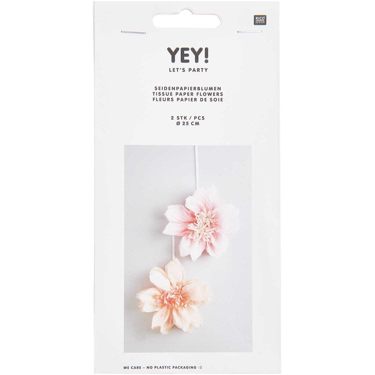 Rico Design - Seidenpapierblumen Kirschblüten, Ø ca. 25 cm, 2 Stück