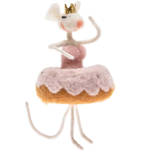 Ohhh! Lovely! Tanzmaus handgefilzt, Rosa, 17 cm