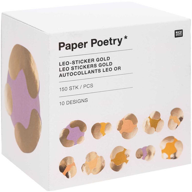 Paper Poetry - Sticker Acid Leo Gold, 150 Stück