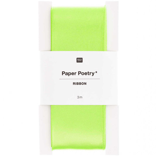 Satinband Neon-Grün (in der Verpackung dargestellt)