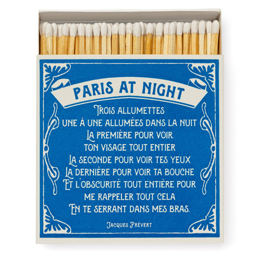 ARCHIVIST GALLERY - Streichhölzer "Paris at Night" I  100 Stück, quadratische Matchbox