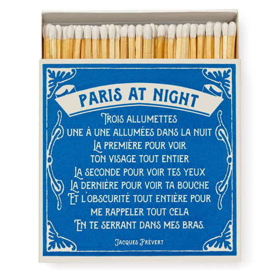 Streichhölzer "Paris at Night" (100 Stück) in eine quadratischen Matchbox von Archivist Gallery