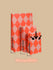 Block Bottom Bag Rautenmotiv im Wechsel Neon-Orange- und Peach-Ton_Größe 1