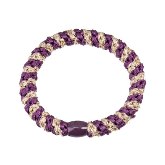 Bon Dep - KKNEKKI Haargummi I Grape-Beige Glitter Stripe