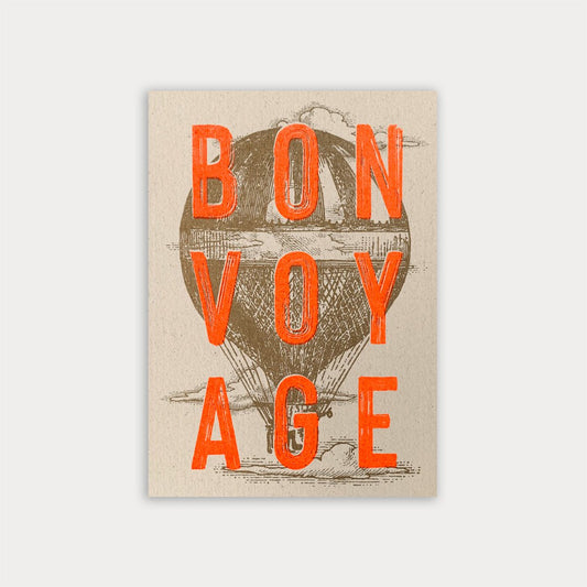 Togethery - Postkarte / Typo / Bon Voyage ohne Umschlag