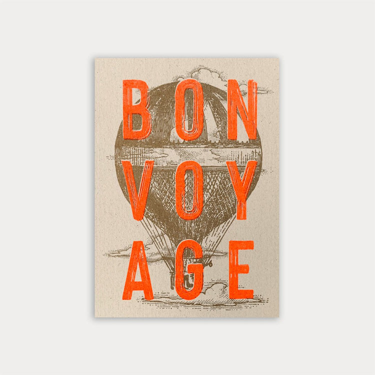Togethery - Postkarte / Typo / Bon Voyage ohne Umschlag