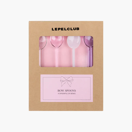 LEPELCLUB / Glaslöffel mit Schleife, 4er-Set