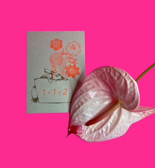 Togethery - Postkarte / Hase / 1+1 ohne Umschlag