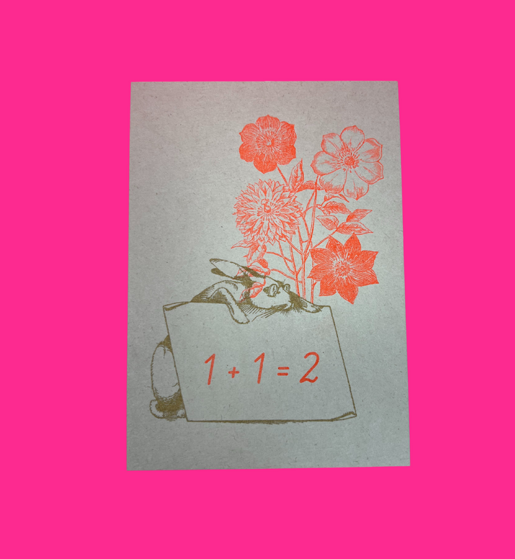 Togethery - Postkarte / Hase / 1+1 ohne Umschlag