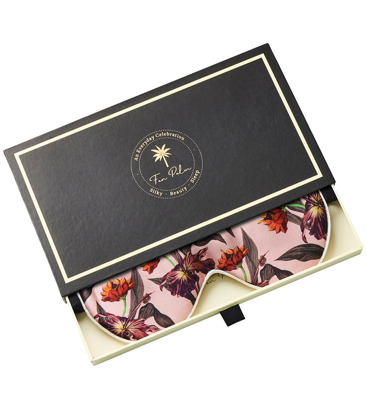 Fan Palm - Schlafmaske Hibiskus Rosa mit Geschenkbox