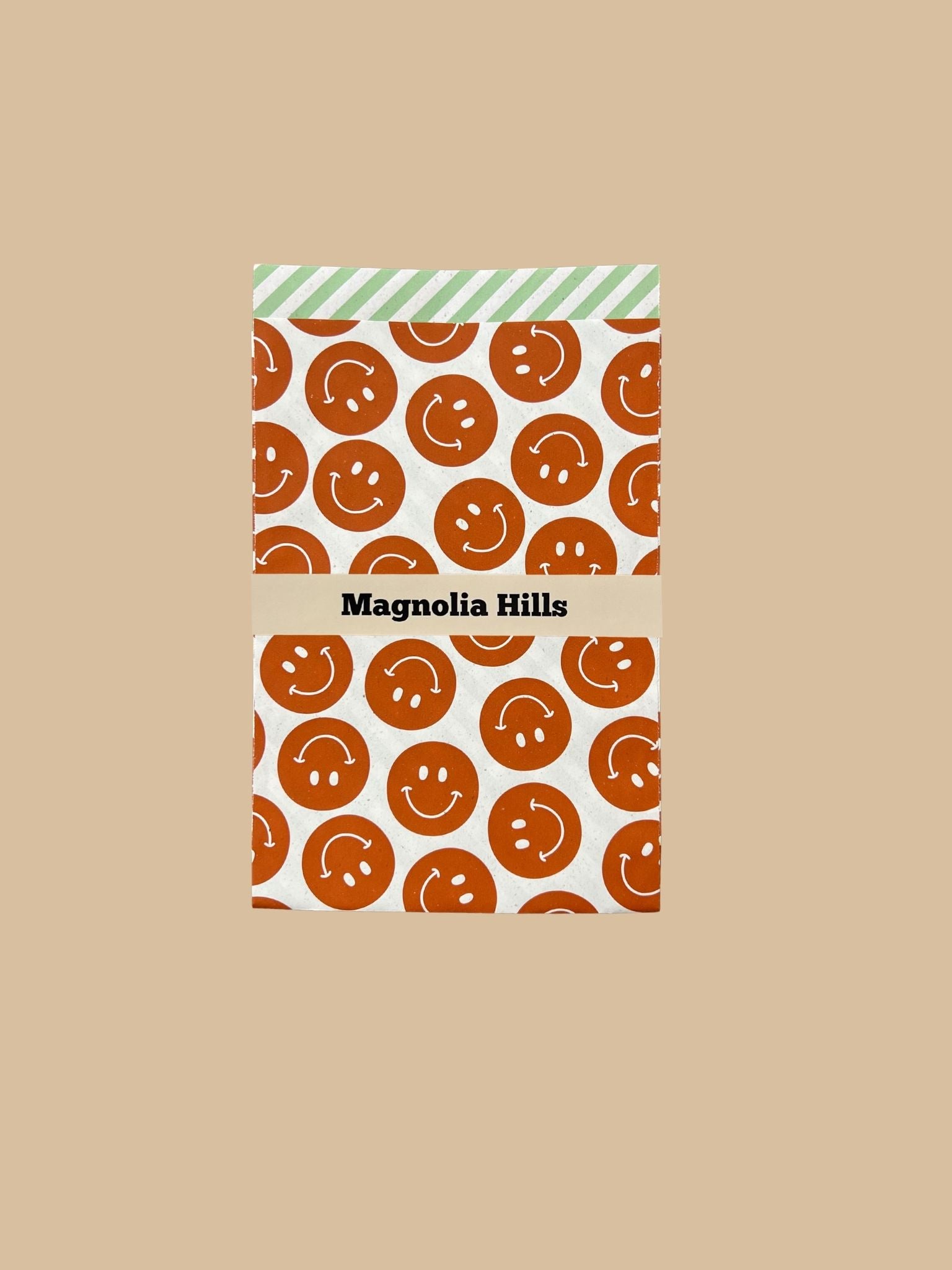 Flat Bag Smiley Hellbraun/Natur