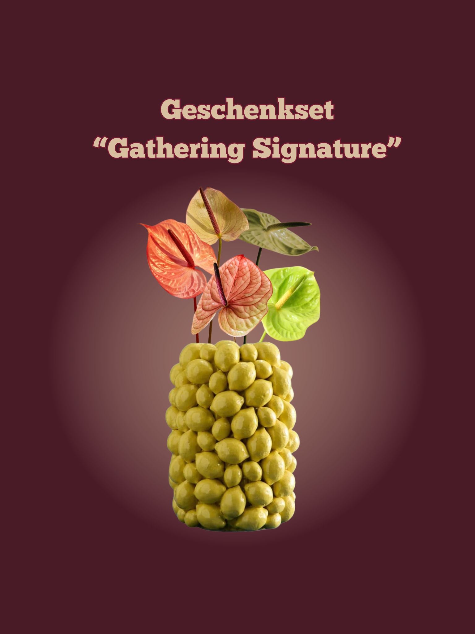 Hosting Geschenkset "Gathering Signature" Zitronen Vase