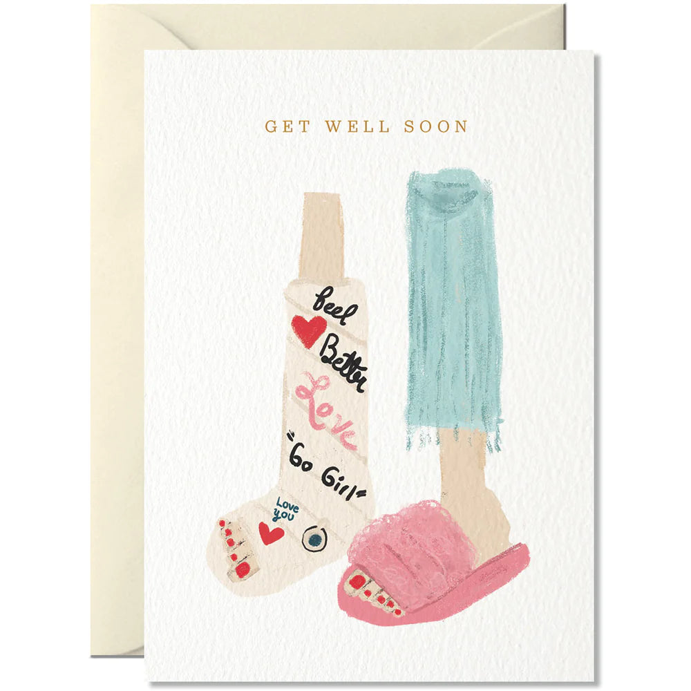 Nelly Castro - Grußkarte / Get Well Soon Genesungskarte mit Umschlag