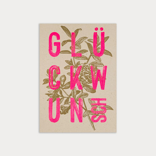 Togethery - Postkarte / Typo / Glückwunsch ohne Umschlag