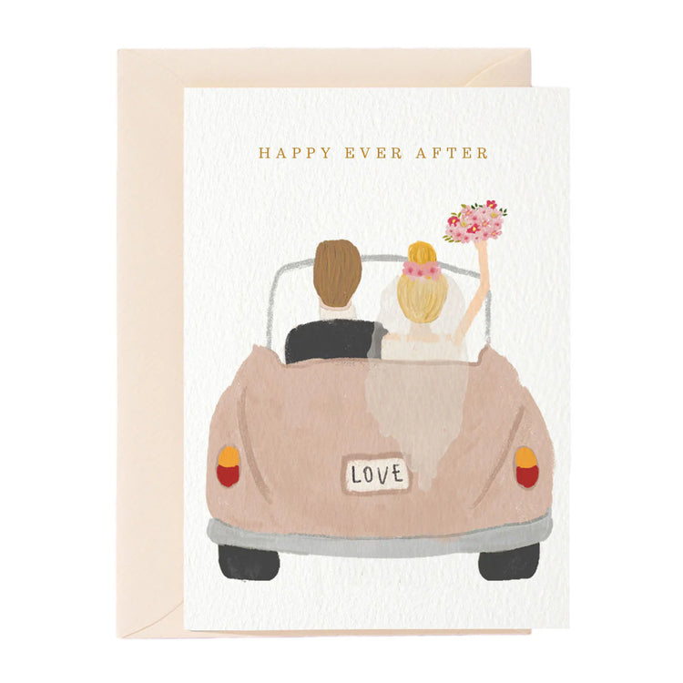 Nelly Castro - Grußkarte / HAPPY EVER AFTER Hochzeitskarte mit Umschlag