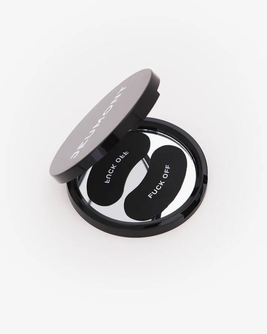 JEUMONT - SO EYE-RONIC REUSABLE EYE MASK - FUCK OFF in der Aufbewahrungsbox mit integriertem Spiegel