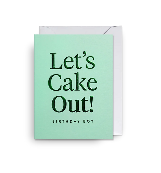 Mini-Grußkarte Let's Cake Out! Birthday Boy" von Lagom Design