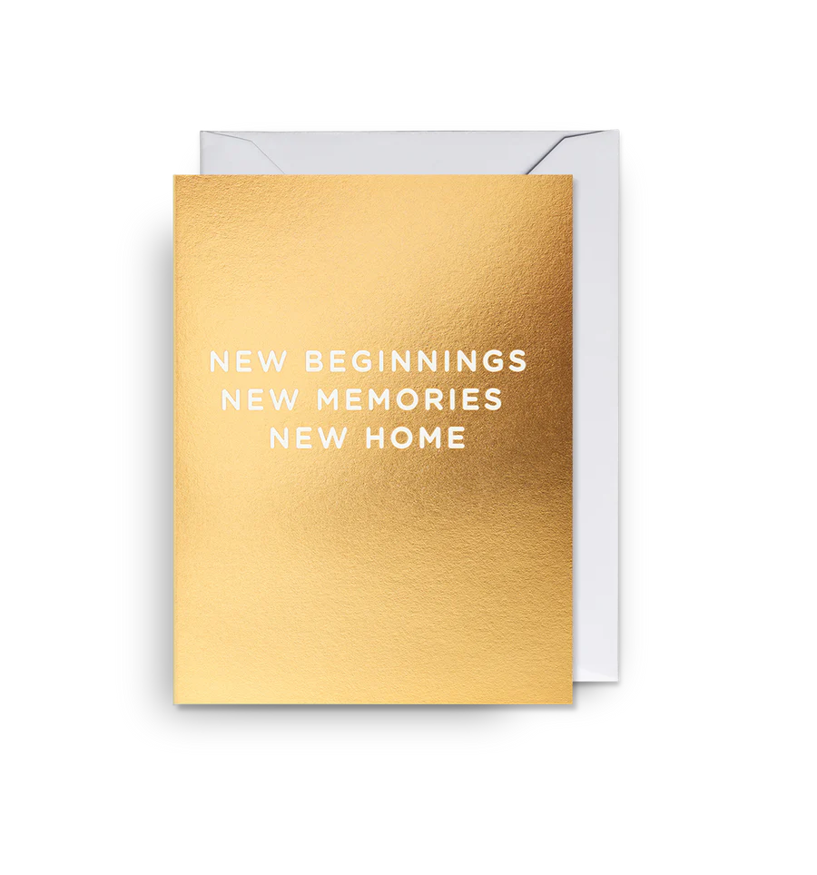 Die Mini-Grußkarte "New Beginnings New Memories New Home" mit einem Umschlag von Lagom Design