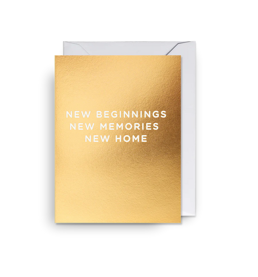 Die Mini-Grußkarte "New Beginnings New Memories New Home" mit einem Umschlag von Lagom Design