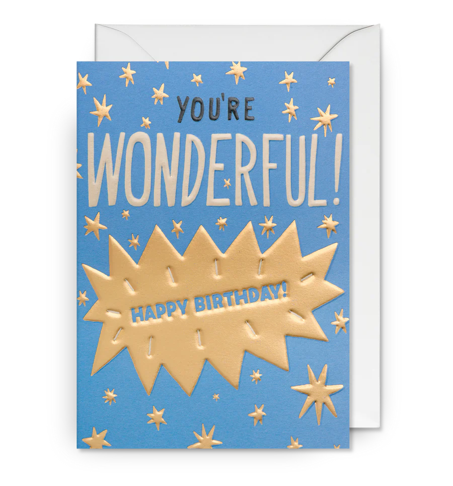 Grußkarte mit Umschlag zum Geburtstag "Wonderful Birthday" kreiert von Ruby Taylor (Lagom Design)