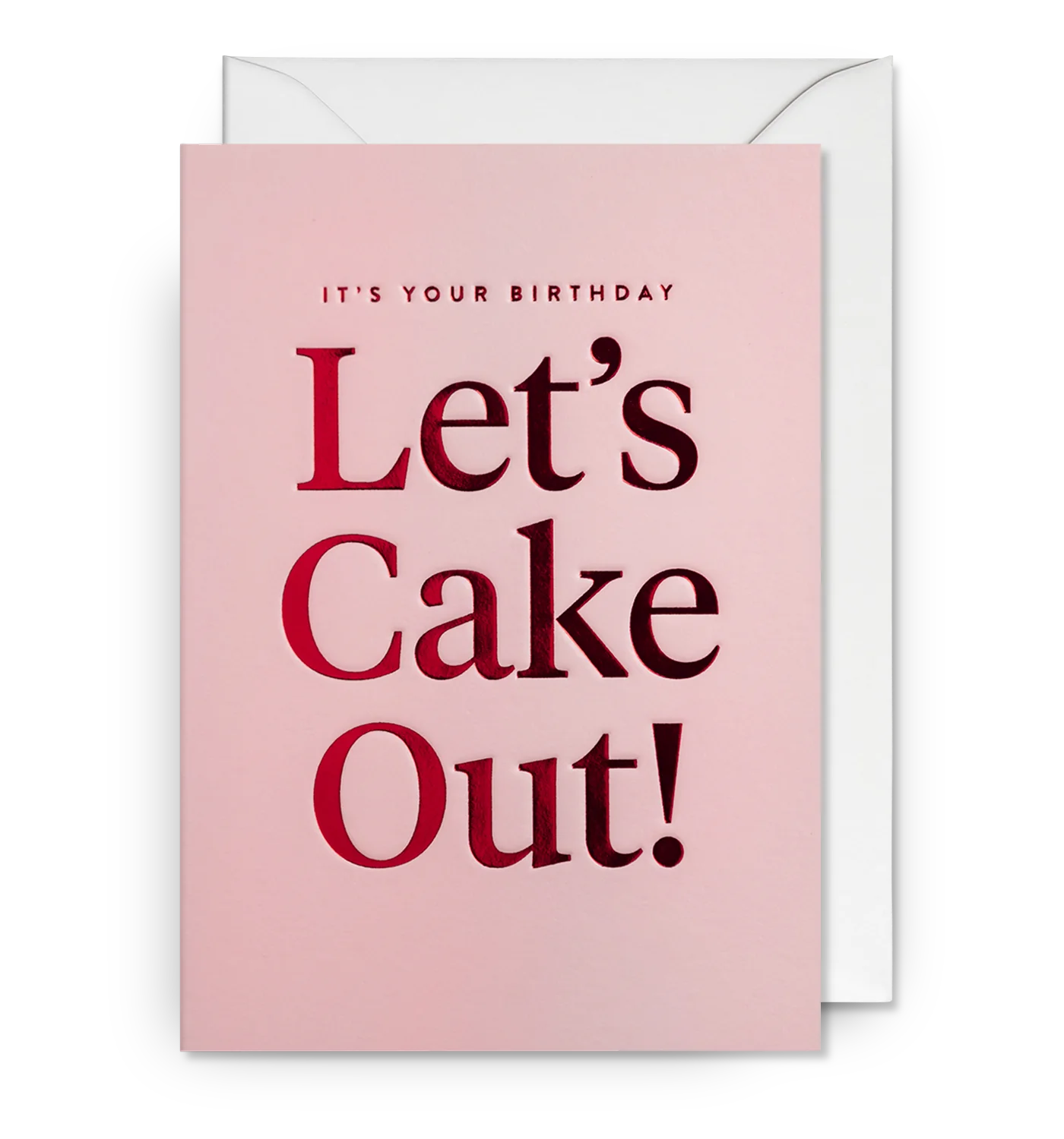 Grußkarte mit Umschlag "Let's Cake Out"