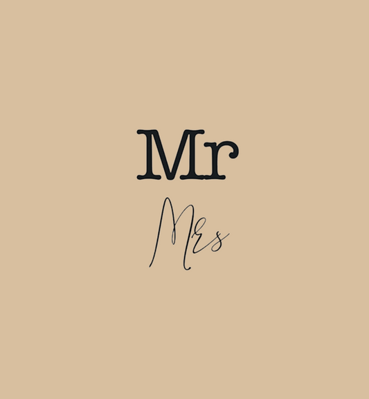Sioou - Temporäre Tattoos Mr & Mrs, 5 Stück