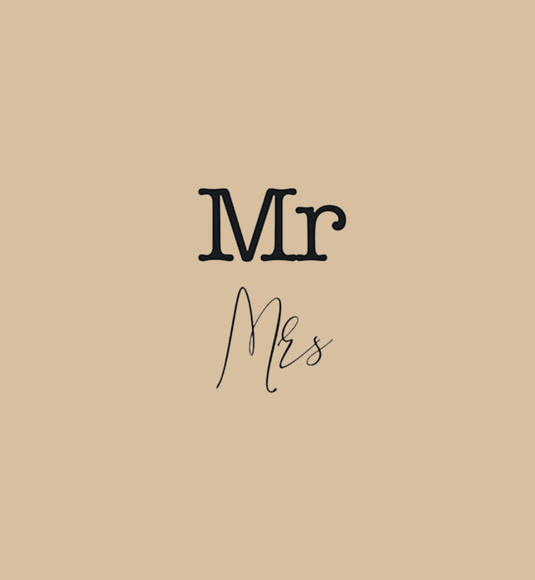 Sioou - Temporäre Tattoos Mr & Mrs, 5 Stück