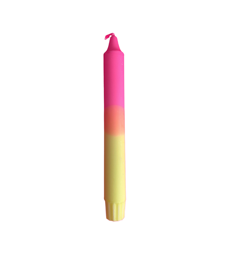 Nordtrice Stabkerze Pink-Orange-Gelb