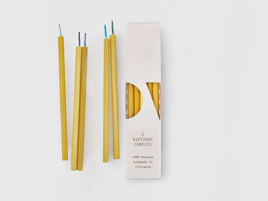 OVO Things - Geburtstagskerzen Set, 5 Stück, blaue Dochtfarbe